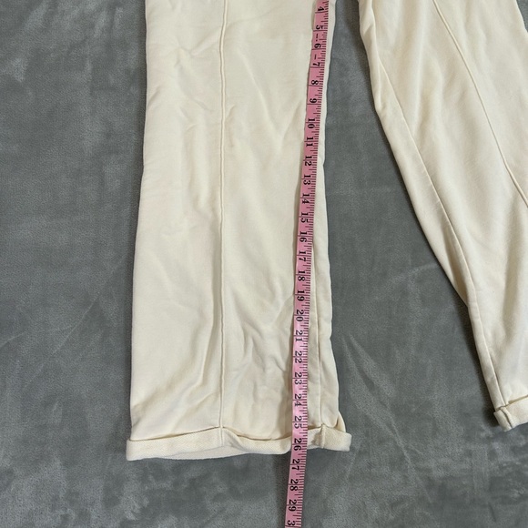 Free people cream straight leg drawstring sweater pants - Picture 6 of 9